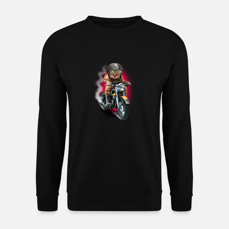 CAT RIDER - Unisex Pullover - Schwarz