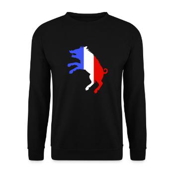 Sanglier Bleu Blanc Rouge - Unisex Sweatshirt - black - Front - Alina (178cm) & Michal (187cm)
