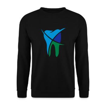 Zahn 3-farbig - Unisex Pullover - Schwarz - Vorne - Alina (178cm) & Michal (187cm)