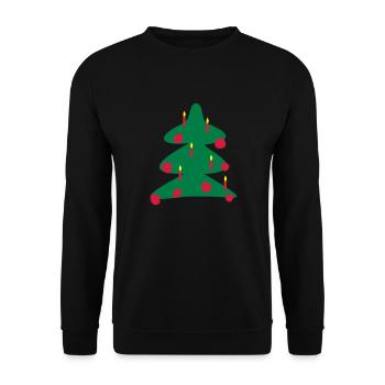 Christmas tree - Unisex Sweatshirt - black - Front - Alina (178cm) & Michal (187cm)