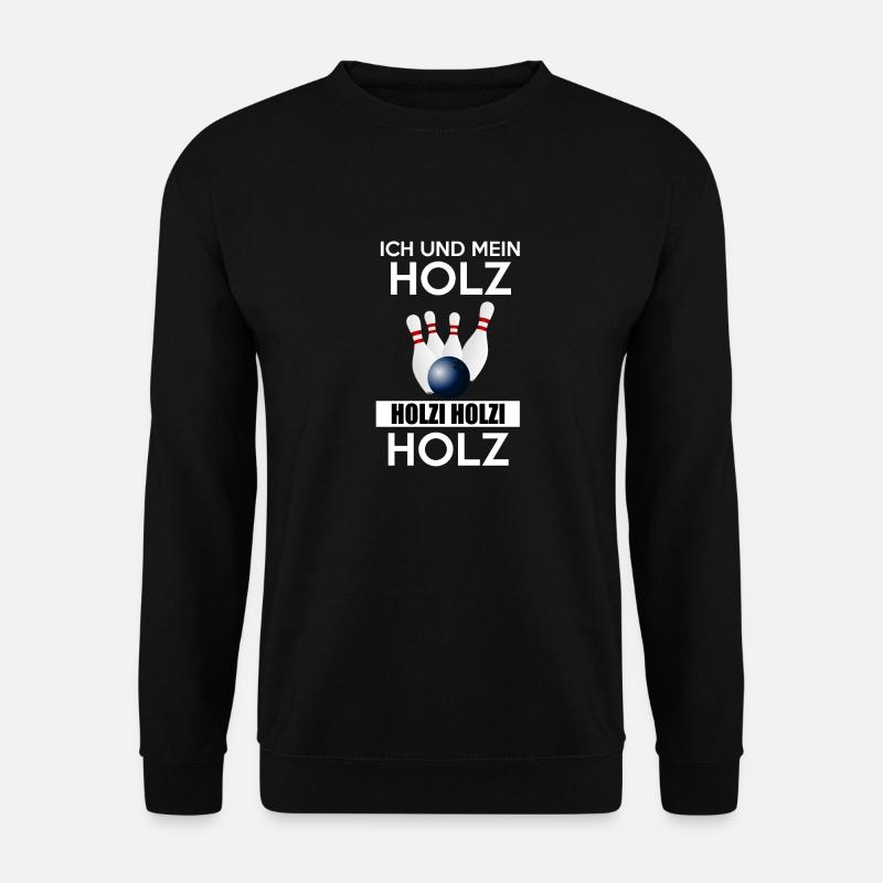 Kegeln Holz - Unisex Pullover - Schwarz