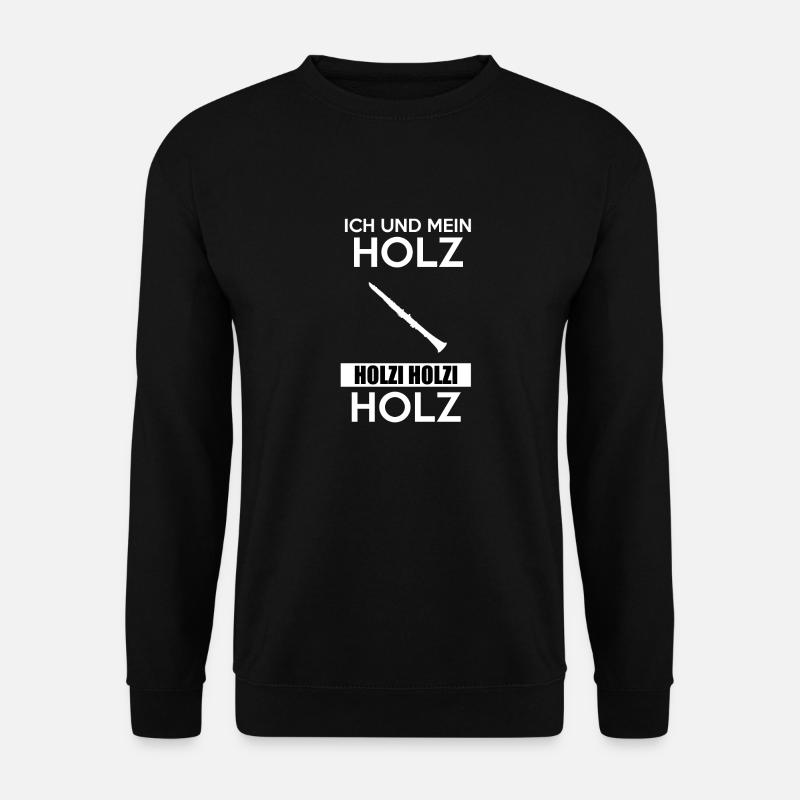 Holz Klarinette - Unisex Pullover - Schwarz