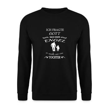 Vater und Tochter - Unisex Pullover - Schwarz - Vorne - Alina (178cm) & Michal (187cm)