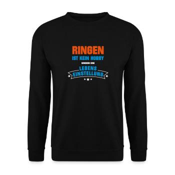 Ringen Sportart - Unisex Pullover - Schwarz - Vorne - Alina (178cm) & Michal (187cm)