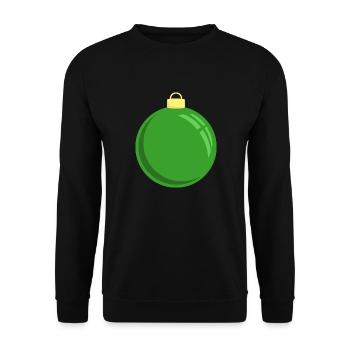 Weihnachtskugel Grün - Unisex Pullover - Schwarz - Vorne - Alina (178cm) & Michal (187cm)