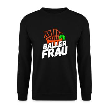 Mallorca Partygirl Party Shirt Ballerfrau Sangria - Unisex Pullover - Schwarz - Vorne - Alina (178cm) & Michal (187cm)