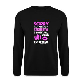 Camion camionneur conducteur van profession cadeau - Sweat-shirt Unisexe - noir - Devant - Alina (178cm) & Michal (187cm)