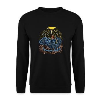Summer vibes - Unisex Pullover - Schwarz - Vorne - Alina (178cm) & Michal (187cm)