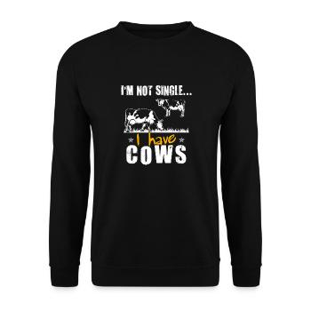 Agriculture shirt · farm · not alone - Unisex Sweatshirt - black - Front - Alina (178cm) & Michal (187cm)
