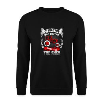 Traktor Landwirtschaft Bauer Geschenk · Traktor - Unisex Pullover - Schwarz - Vorne - Alina (178cm) & Michal (187cm)