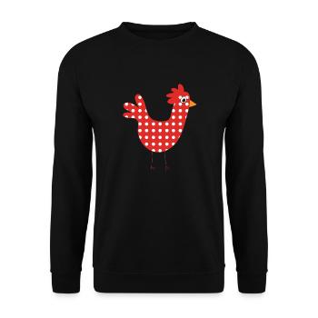 rote Henne - Unisex Pullover - Schwarz - Vorne - Alina (178cm) & Michal (187cm)