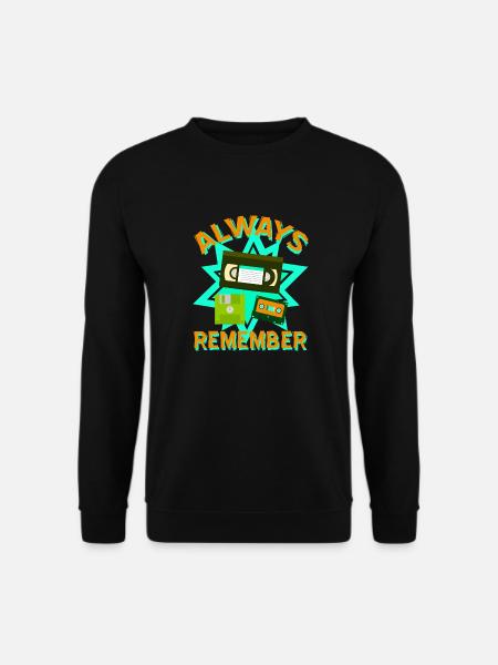 Neunziger Retro Style Tape VHS Diskette Geschenk - Unisex Pullover - Schwarz