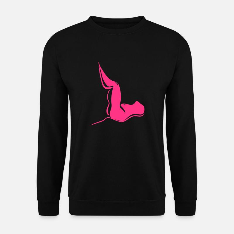 liegende Frau - Unisex Pullover - Schwarz