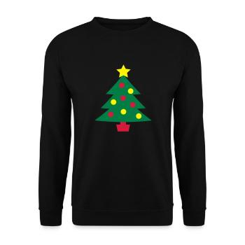 Weihnachtsbaum - Unisex Pullover - Schwarz - Vorne - Alina (178cm) & Michal (187cm)
