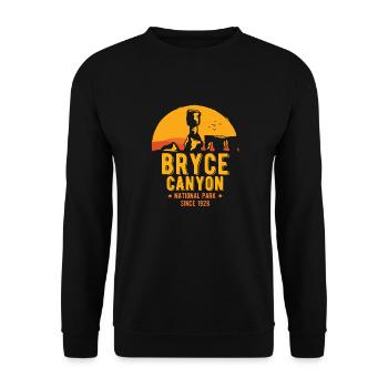 Bryce Canyon Nationalpark Shirt - Unisex Pullover - Schwarz - Vorne - Alina (178cm) & Michal (187cm)