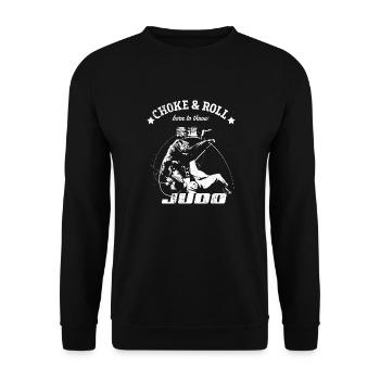 judo - Unisex Sweatshirt - black - Front - Alina (178cm) & Michal (187cm)