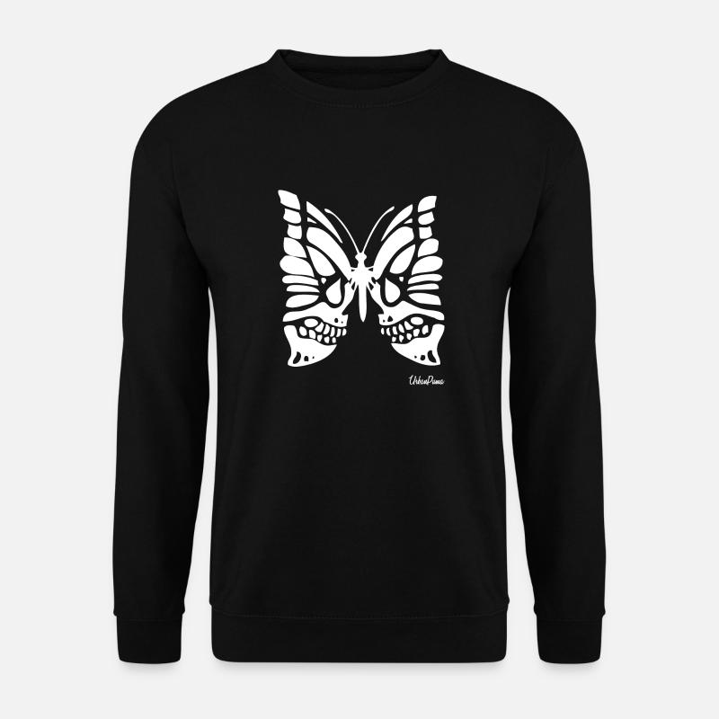 butterfly skull schmetterling knochen - Unisex Sweatshirt - black
