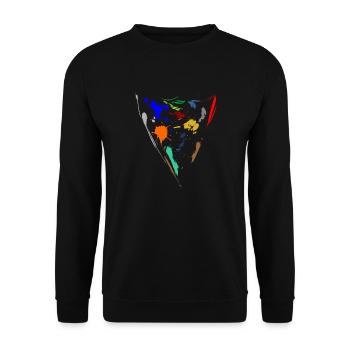 Colorful splashes - Triangle - Unisex Sweatshirt - black - Front - Alina (178cm) & Michal (187cm)