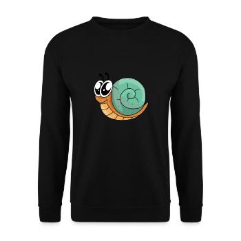 small snail - Unisex Sweatshirt - black - Front - Alina (178cm) & Michal (187cm)