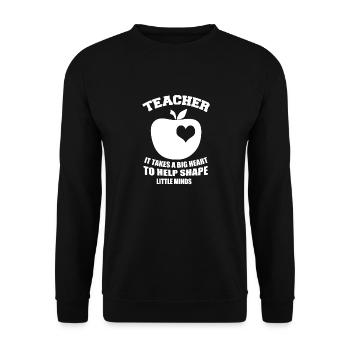 Teacher - Unisex Pullover - Schwarz - Vorne - Alina (178cm) & Michal (187cm)