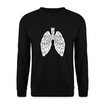 Fibrose kystique CF Métabolisme de la fibrose kystique - Sweat-shirt Unisexe - noir - Devant - Alina (178cm) & Michal (187cm)