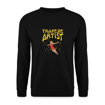Trapeze Artist For circus lovers - Unisex Sweatshirt - black - Front - Alina (178cm) & Michal (187cm)