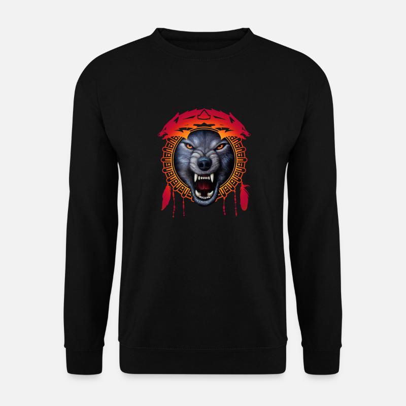 wolf - Unisex Sweatshirt - black