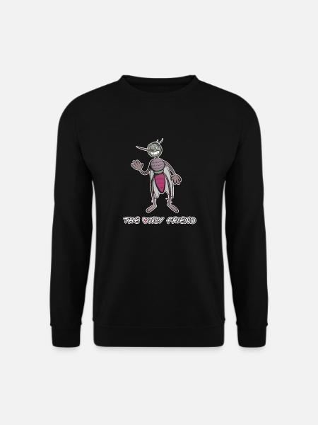 Der einzige Freund der Mücke. Lustige Comic-Fliege. - Unisex Pullover - Schwarz