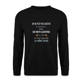 Humour chat - Sweat-shirt Unisexe - noir - Devant - Alina (178cm) & Michal (187cm)