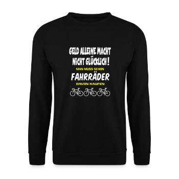 Fahrrad kaufen Fahrrad fahren - Unisex Pullover - Schwarz - Vorne - Alina (178cm) & Michal (187cm)