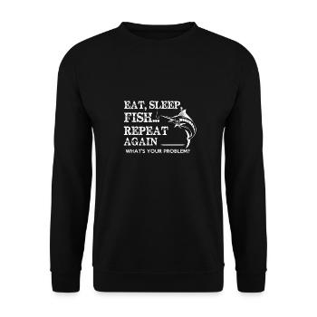Fish - Unisex Pullover - Schwarz - Vorne - Alina (178cm) & Michal (187cm)