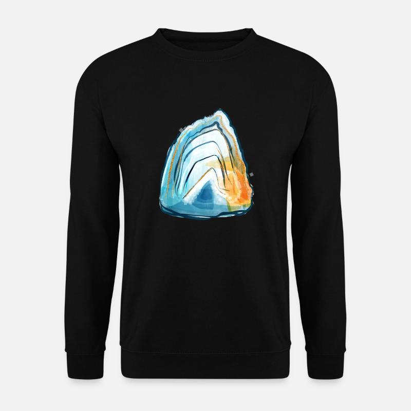 Blue agate gemstone - Unisex Sweatshirt - black