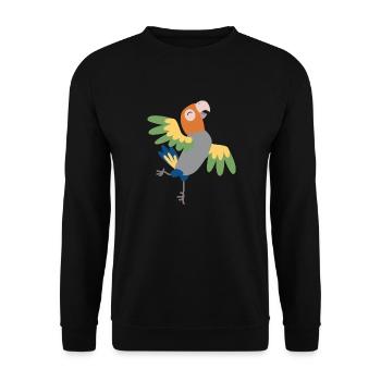 Perroquet - Sweat-shirt Unisexe - noir - Devant - Alina (178cm) & Michal (187cm)