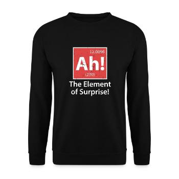 Ah! Element | Chemistry chemist student gifts - Unisex Sweatshirt - black - Front - Alina (178cm) & Michal (187cm)