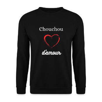 Chouchou d'amour - Sweat-shirt Unisexe - noir - Devant - Alina (178cm) & Michal (187cm)
