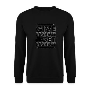 Give Respect get Respect - Motorcycle Respect Biker - Unisex Sweatshirt - black - Front - Alina (178cm) & Michal (187cm)