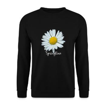 Springtime Marguerite - Unisex Sweatshirt - black - Front - Alina (178cm) & Michal (187cm)