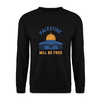 Scheich Jarrah Freies Palästina BLM Krieg Frieden Gaza - Unisex Pullover - Schwarz - Vorne - Alina (178cm) & Michal (187cm)