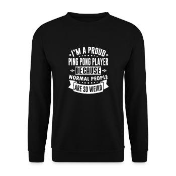 JOUEUR DE PING-PONG - Sweat-shirt Unisexe - noir - Devant - Alina (178cm) & Michal (187cm)