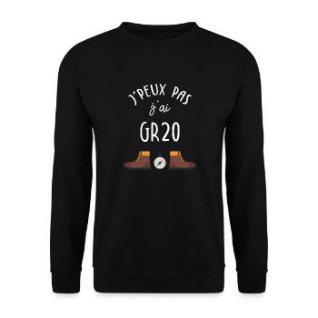 J'peux pas j'ai GR20 - Sweat-shirt Unisexe - noir - Devant - Alina (178cm) & Michal (187cm)