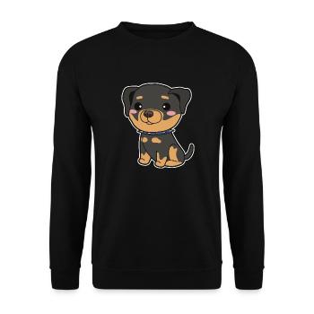 M. Rottweiler - Sweat-shirt Unisexe - noir - Devant - Alina (178cm) & Michal (187cm)