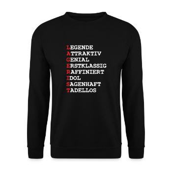 Warehouseman Warehouse worker definition - Unisex Sweatshirt - black - Front - Alina (178cm) & Michal (187cm)