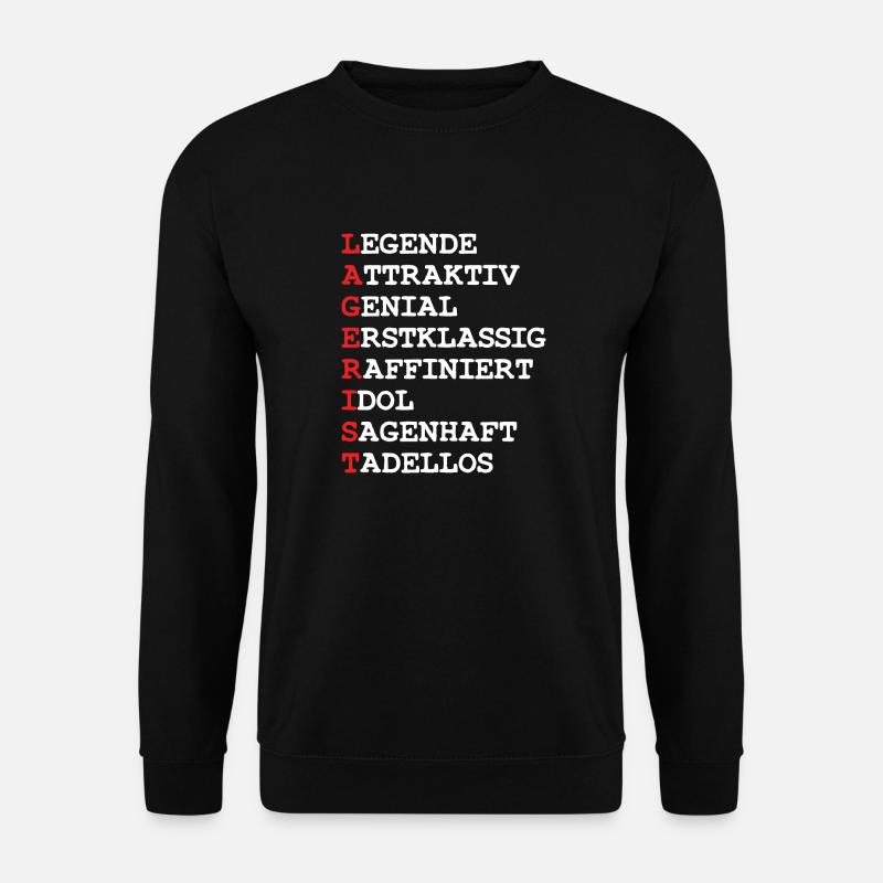 Lagerist Lagerarbeiter definition - Unisex Pullover - Schwarz