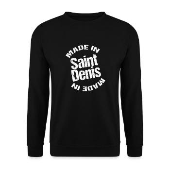 Made in Saint Denis blc - Sweat-shirt Unisexe - noir - Devant - Alina (178cm) & Michal (187cm)