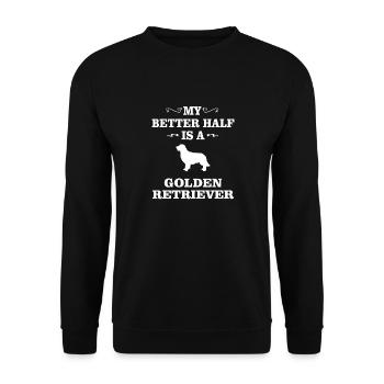 My Better Half Is A Golden Retriever - Unisex Sweatshirt - black - Front - Alina (178cm) & Michal (187cm)