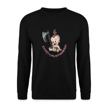 Viking Bébé 1 - Sweat-shirt Unisexe - noir - Devant - Alina (178cm) & Michal (187cm)