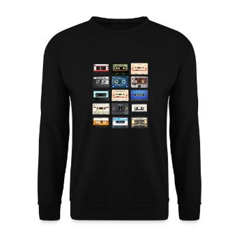 Retro cassettes - Unisex Sweatshirt - black - Front - Alina (178cm) & Michal (187cm)