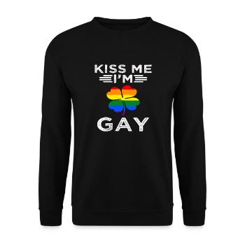 Kiss me I´m Gay - Unisex Pullover - Schwarz - Vorne - Alina (178cm) & Michal (187cm)