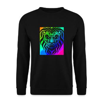 Lion | Animal | Predator | Roar - Unisex Sweatshirt - black - Front - Alina (178cm) & Michal (187cm)