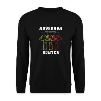 Mushroom Hunting Hobby Vegetables Food - Unisex Sweatshirt - black - Front - Alina (178cm) & Michal (187cm)